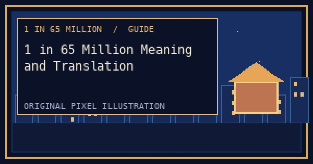 Pixel illustration for 1 in 65 Million Meaning and Translation | 1 ใน 65 ล้าน