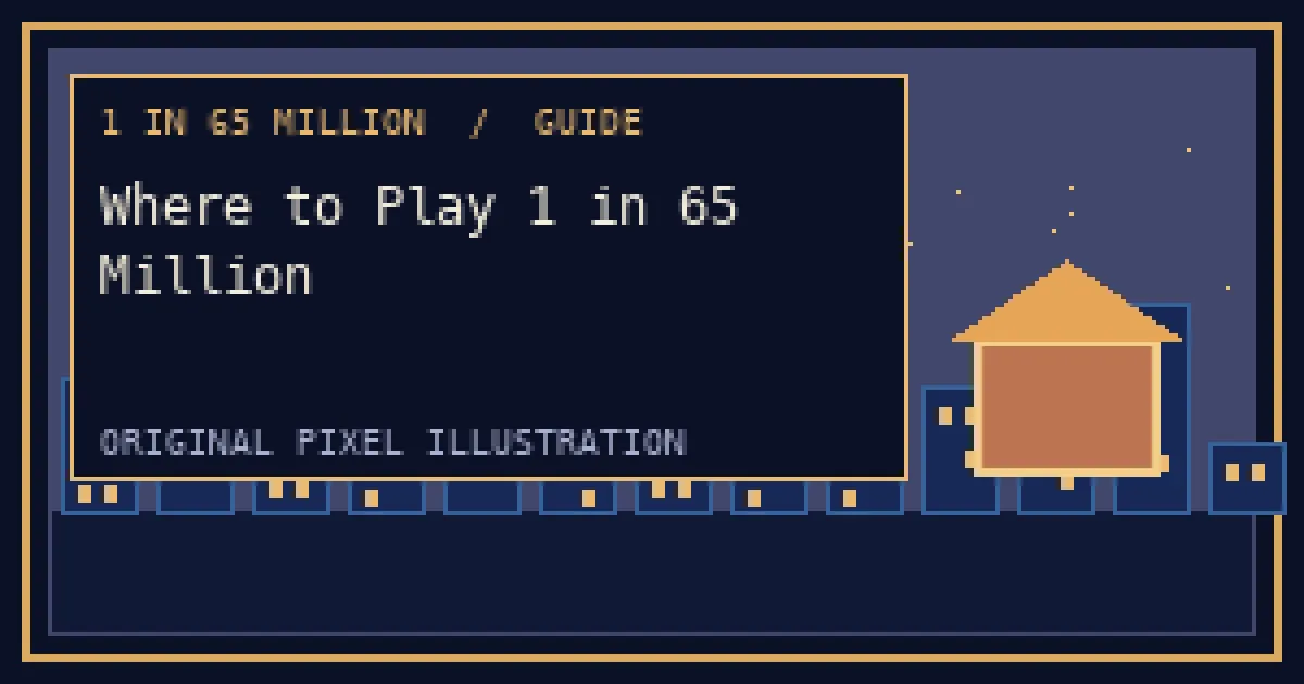 Pixel illustration for Where to Play 1 in 65 Million | 1 ใน 65 ล้าน